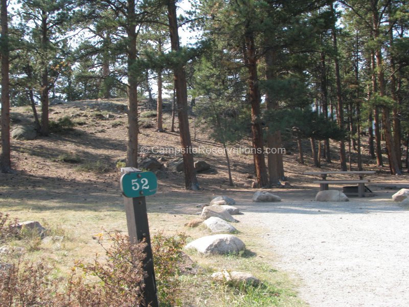 Campsite 052 in Moraine Park Campground at Rocky Mountain National Park